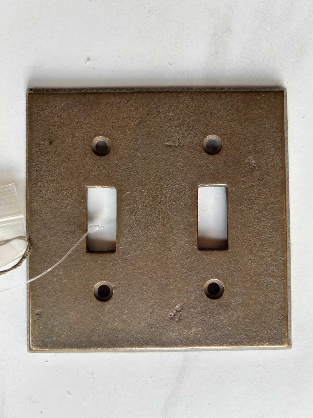 SPI hand crafted brass double switch cover